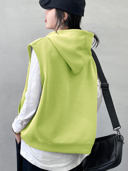 Noble Monk WomenS Sleeveless Casual Hoodie | Women Stylish Hoodie | Hooded Sweatshirt For Women