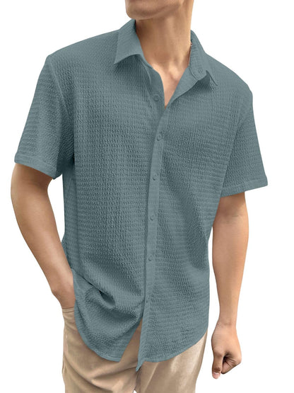 Greciilooks For Casual Stylish Polycotton Regular Formal Shirt Grey
