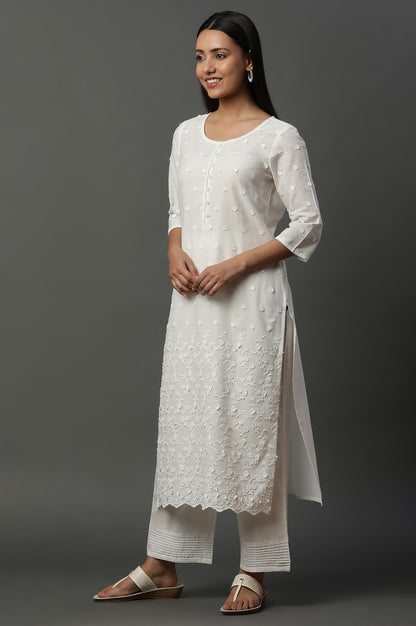 Aurelia WomenS Cotton Kurta Set (24Feas14977_White
