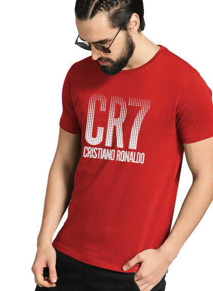 ADRO Design Printed T-Shirts for Men & Women (RNR-S35-CR07-RD_Red)