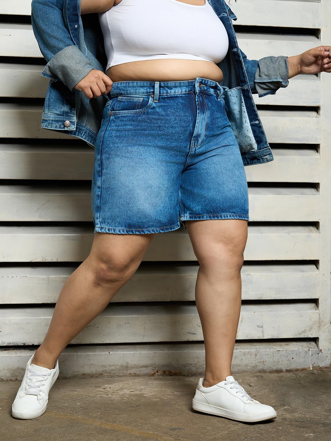 High Star WomenS Regular Shorts (Hswdts2401P_Blue_1