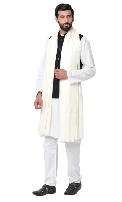 Weavers Villa Mens Plain Woollen Dhariwal Lohi/Shawl, 125cm x 250cm