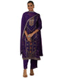 Libas WomenS Silk Blend Kurta Set (48656_Purple