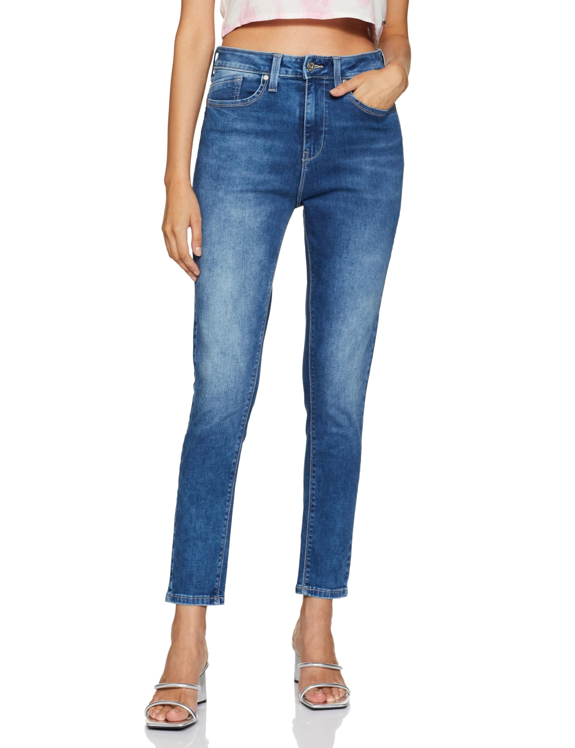Pepe Jeans WomenS Skinny Jeans (Pl204673J678_Med Light Used_Mid Indigo Blue