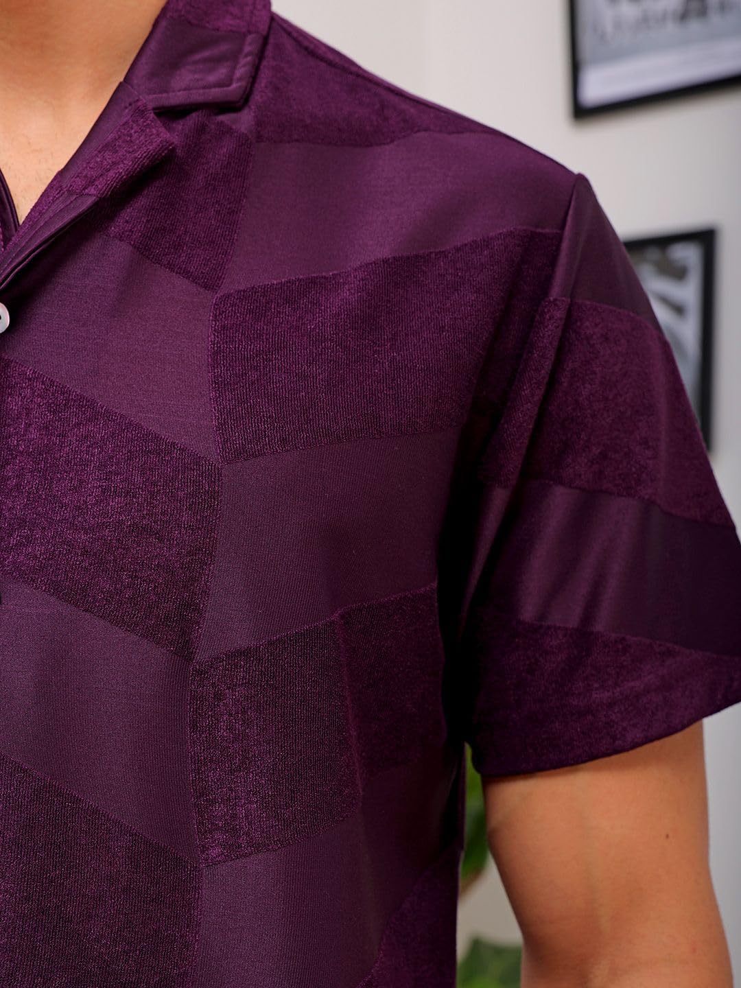 The Indian Garage Co Mens Slim Fit Shirt (1223-SHTKRS-05-01_Plum