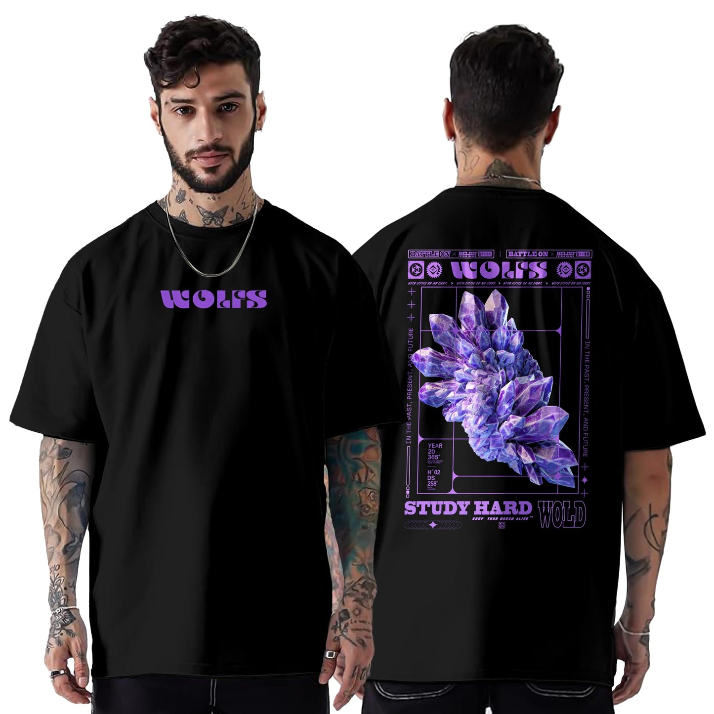 SHODOX Bio-Washed Anti Bacterial 100% Pure Cotton Men & Women Oversized Asthetic Premium Printed T-Shirt | Cozy Soft, Less Wrink