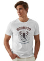 Peppyzone Mens Regular Fit T-Shirt (PZ-ZodiacScorpio6010_White