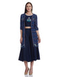 Aurelia WomenS Georgette Salwar Suit Set (20Feas30171-501457_Blue_Small)