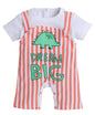 Bumzee Orange & White Boys Half Sleeves Thigh Length Romper Age - 6-9 Months (Peb8060D-Org.Wht)