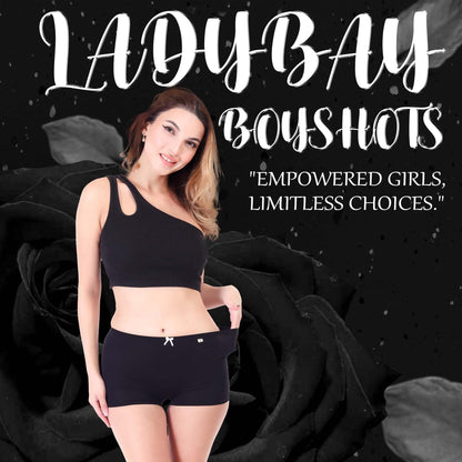 Xjarvis Ladybay WomenS High Coverage Combed Cotton Stretch Boy Shorts Mid Waist Seamless Brief Underwear Moisture Wicking Inner