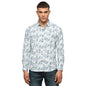 Pepe Jeans MenS Cotton Regular Fit Printed Shirts White, Large