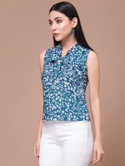 OOMPH! Sleeveless Tops for Women, Green - mt471
