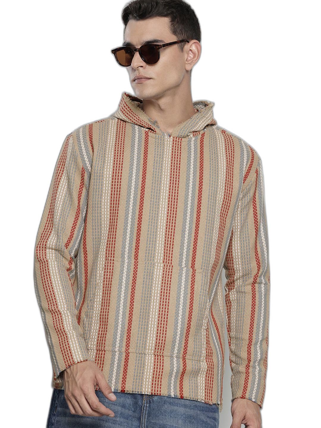 The Indian Garage Co Mens Striped Relaxed Fit Shirt