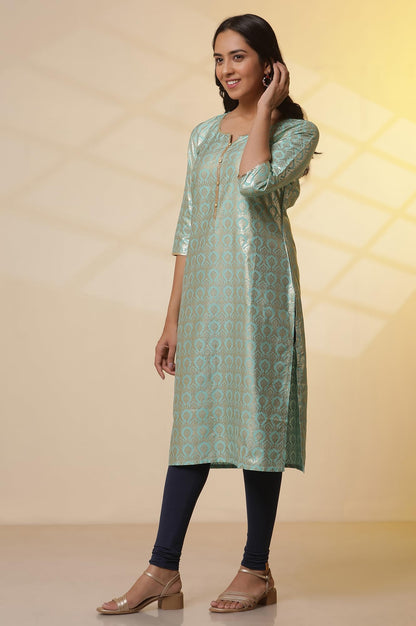 Aurelia WomenS Ornamental Straight Kurta Set With Leggings And Dupatta For Women