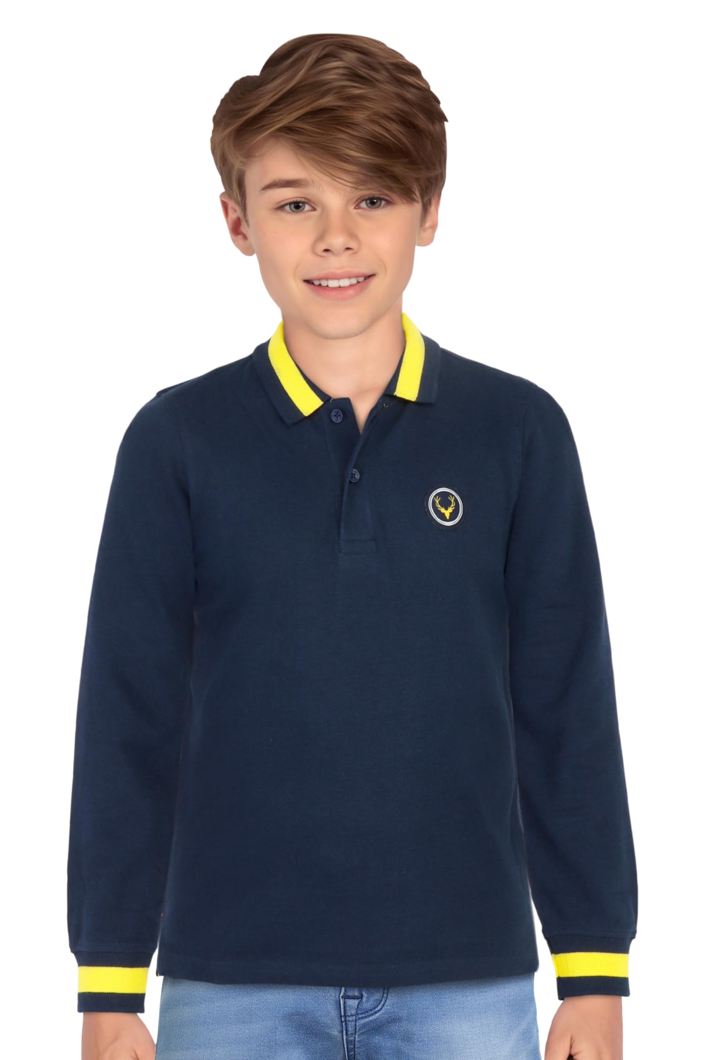 Allen Solly Boys Regular Fit Solid Casual Polo Shirt