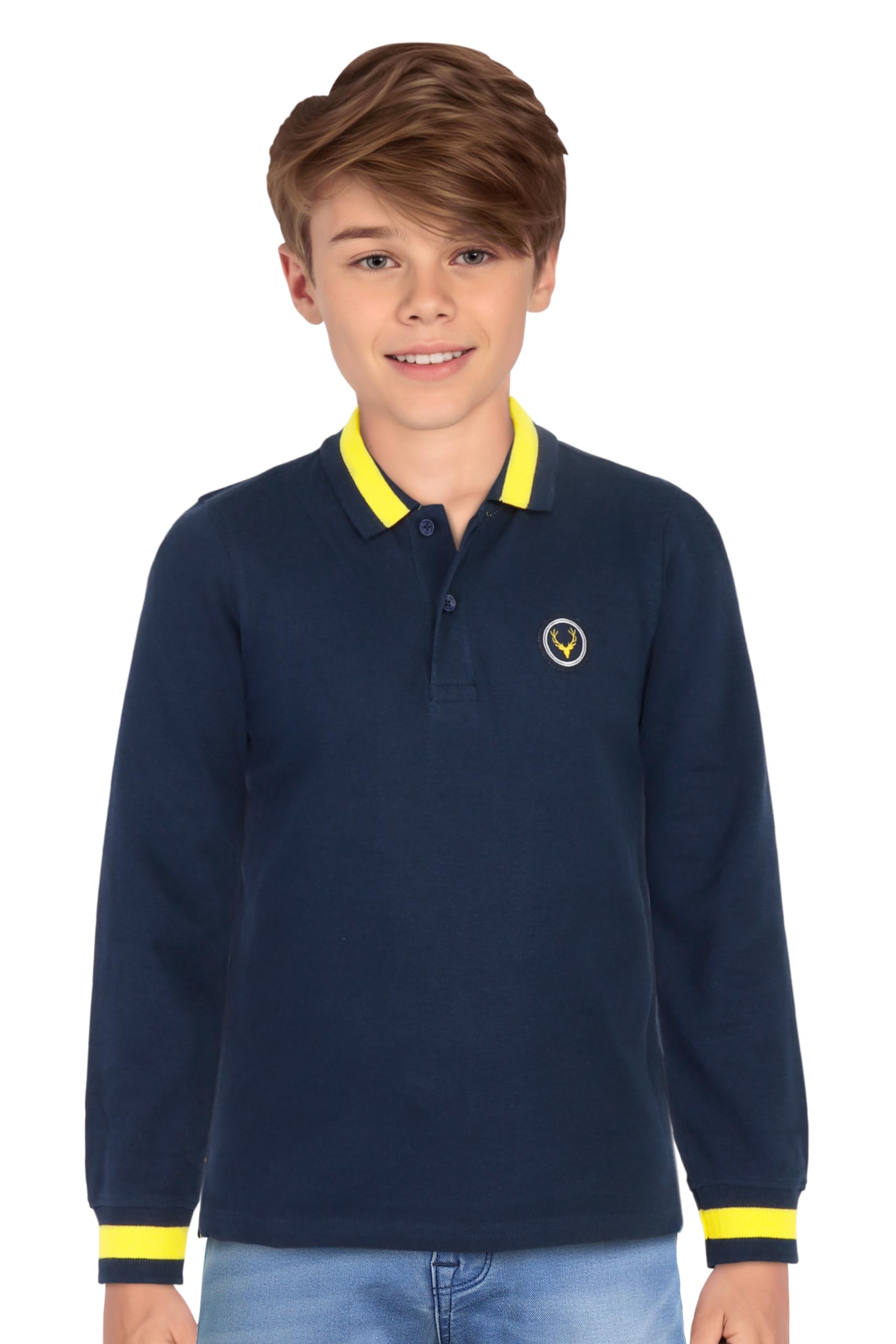 Allen Solly Boys Regular Fit Solid Casual Polo Shirt