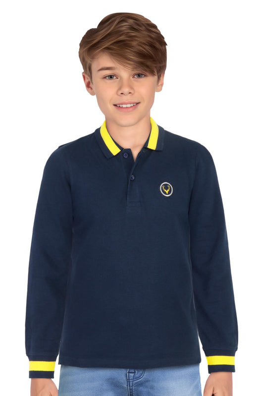 Allen Solly Boys Regular Fit Solid Casual Polo Shirt
