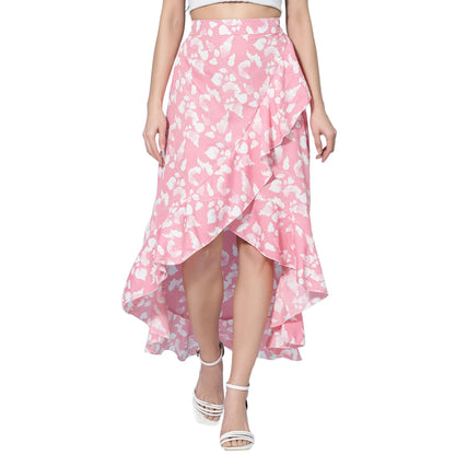 OOMPH! Long Skirts for Women Pink - msk005