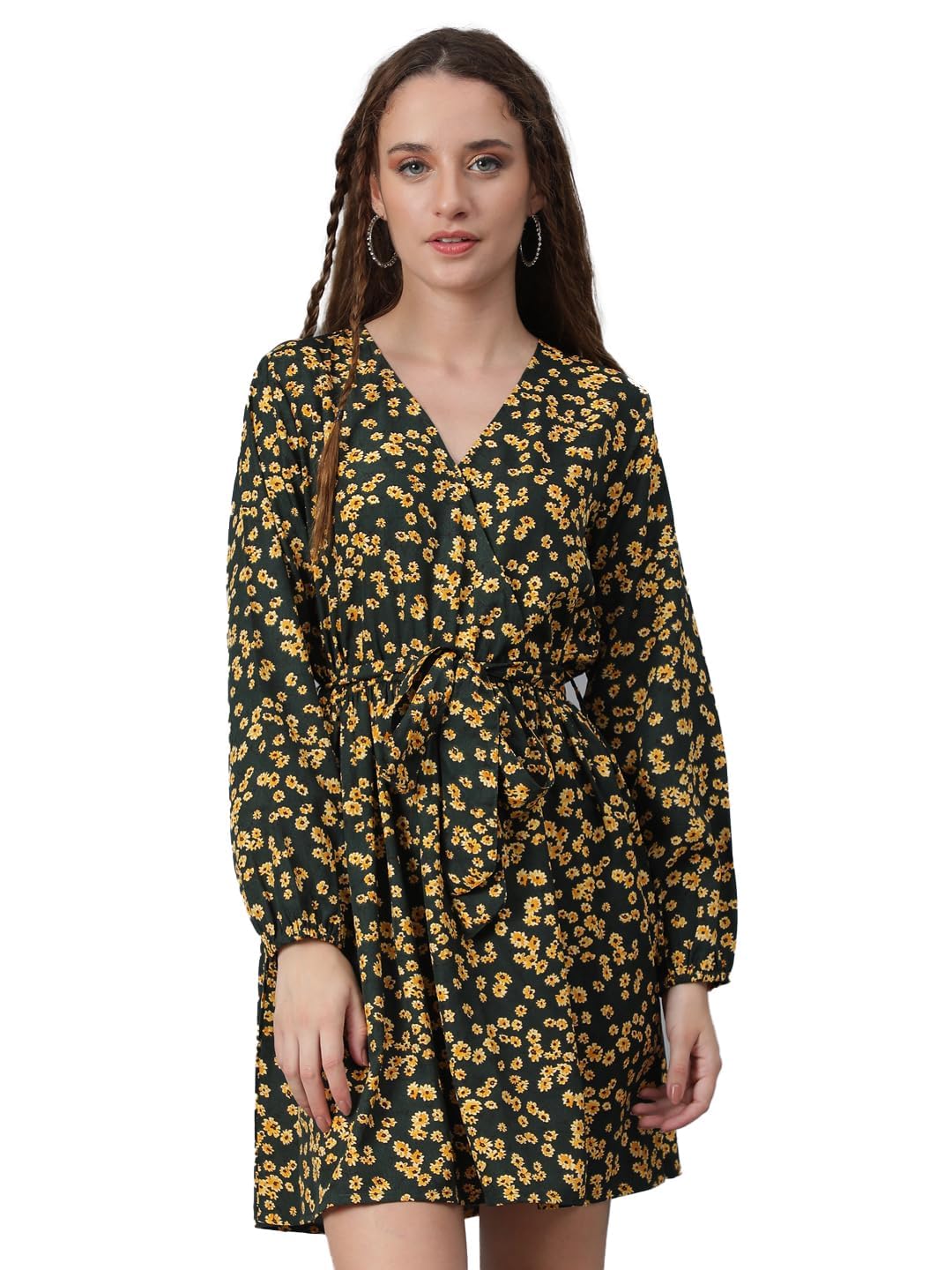 Kotty WomenS Fit And Flare Multicolor Printed Dress
