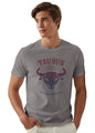 Peppyzone Mens Regular Fit T-Shirt (PZ-ZodiacTaurus6011_Grey
