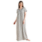 Sweet Dreams Womens Grey Floral Printed Maxi Nightdress