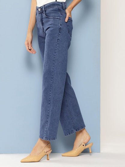 Aarika Girls Blue Colour Solid Denim Jeans(9-14 Years)