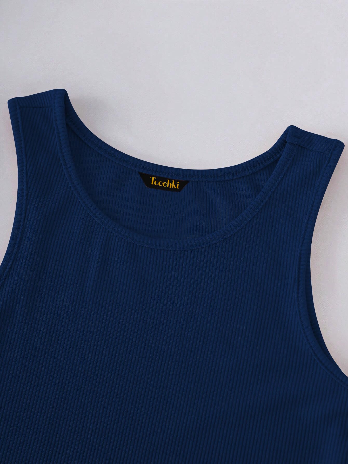 Toochki Tops for Woman | Spandex Top | Crop | Short | Western | for Jeans | Sleeveless | Stretchable | Teal Blue