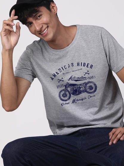ADRO Men's Regular Fit T-Shirt (RNR-M-AME-GR)