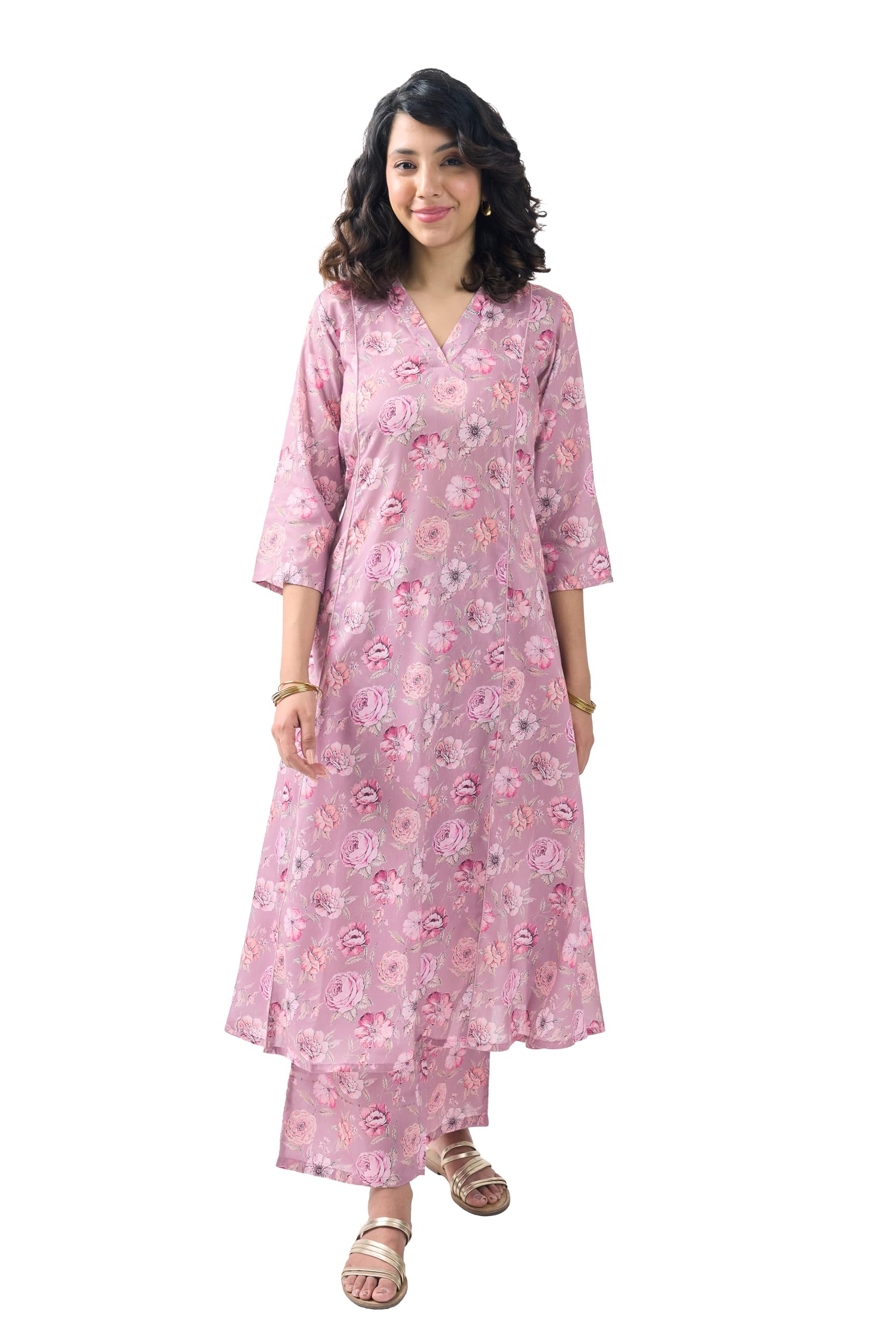 Toochki Dress For Women | Women Dress | Two Piece Dress For Women | Dresses For Women | Dress For Women Stylish | Light Pink Flo
