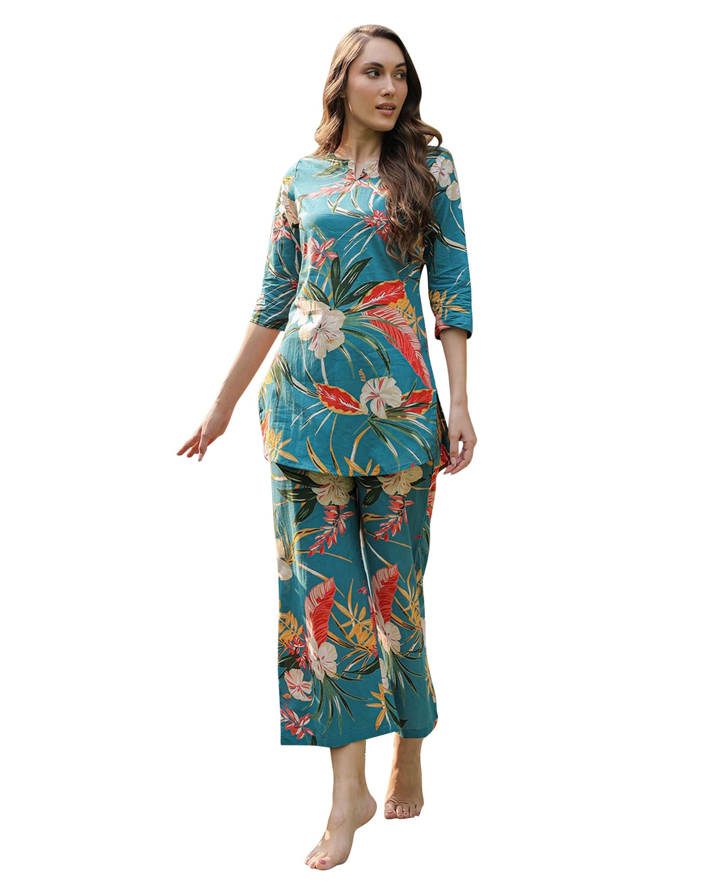 I Enterprise WomenS Cotton Tunic Knee-Length Dress (Y1_Inco-044_Multicolor7