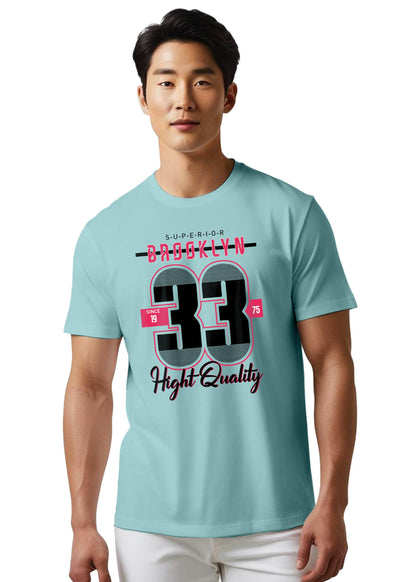 Peppyzone Mens Regular Fit T-Shirt (PZ-N-8372_Sky Blue3