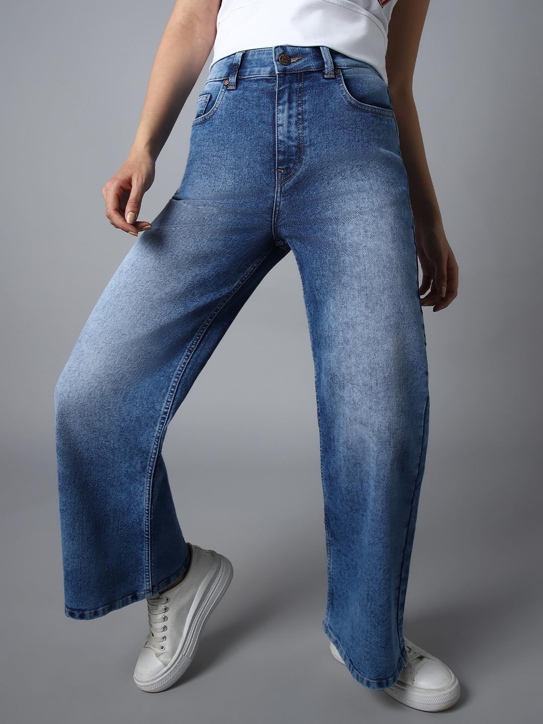 High Star WomenS Wide Leg Fit Jeans