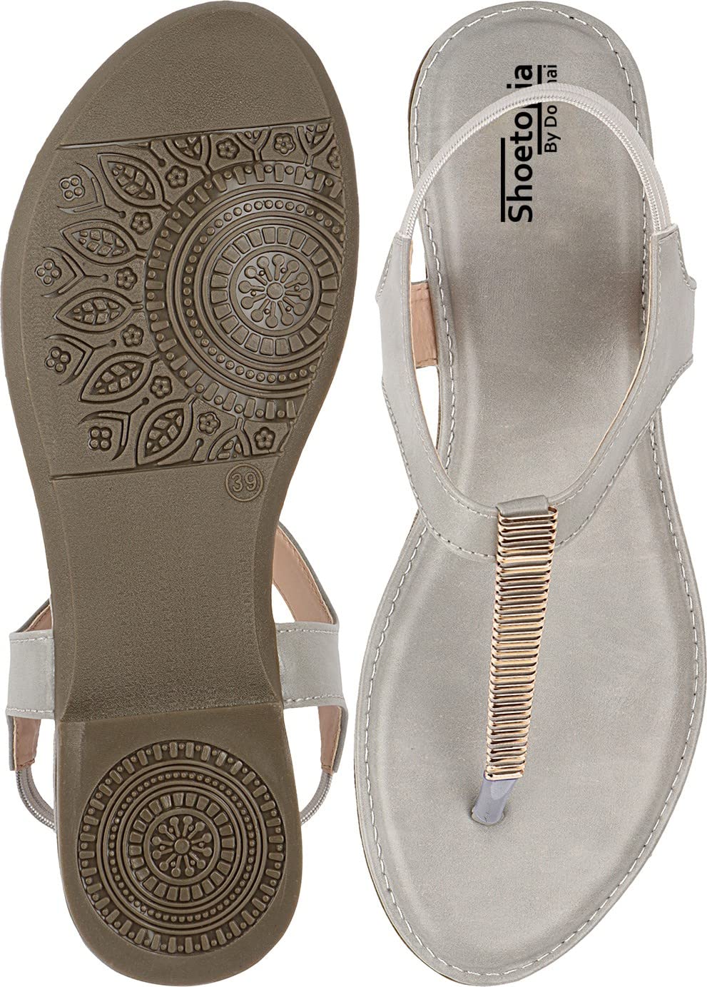 Shoetopia Girls Grey Stylish Trending Flats