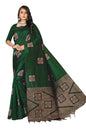 Pujia Mills Womens Banarasi Jacquard Silk Saree with Rich Pallu