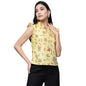 OOMPH! Sleeveless Tops for Women, Yellow - mt476
