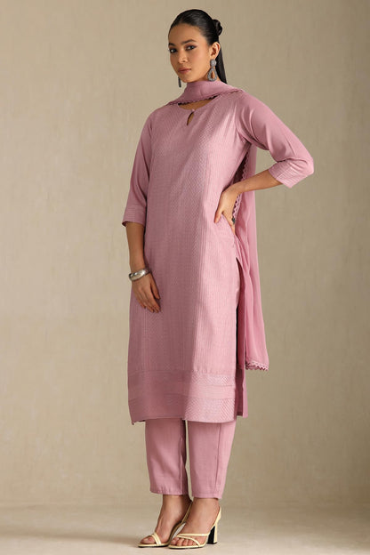 Soch Womens Art Silk Chudidar Set (EWS5CD21988_Onion Pink