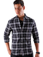 The Indian Garage Co Men Black Slim Fit Checkered Casual Shirt