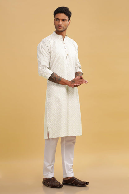 Be Active MenS Cotton Regular Kurta (C-399-3_Cream