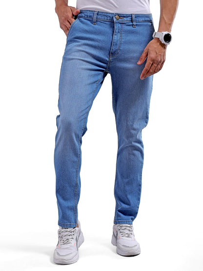 The Indian Garage Co Men Slim Fit Solid Mid-Rise Jeans Navy Blue