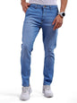 The Indian Garage Co Men Slim Fit Solid Mid-Rise Jeans Navy Blue
