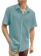 Greciilooks For Casual Stylish Polycotton Regular Formal Shirt Blue