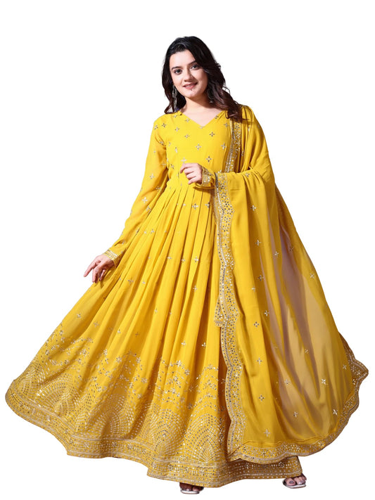 Wedani Georgette Embroidered Anarkali Gown For Women