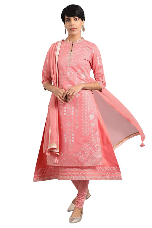 W for Woman Women's Art Silk A-Line Straight Kurta