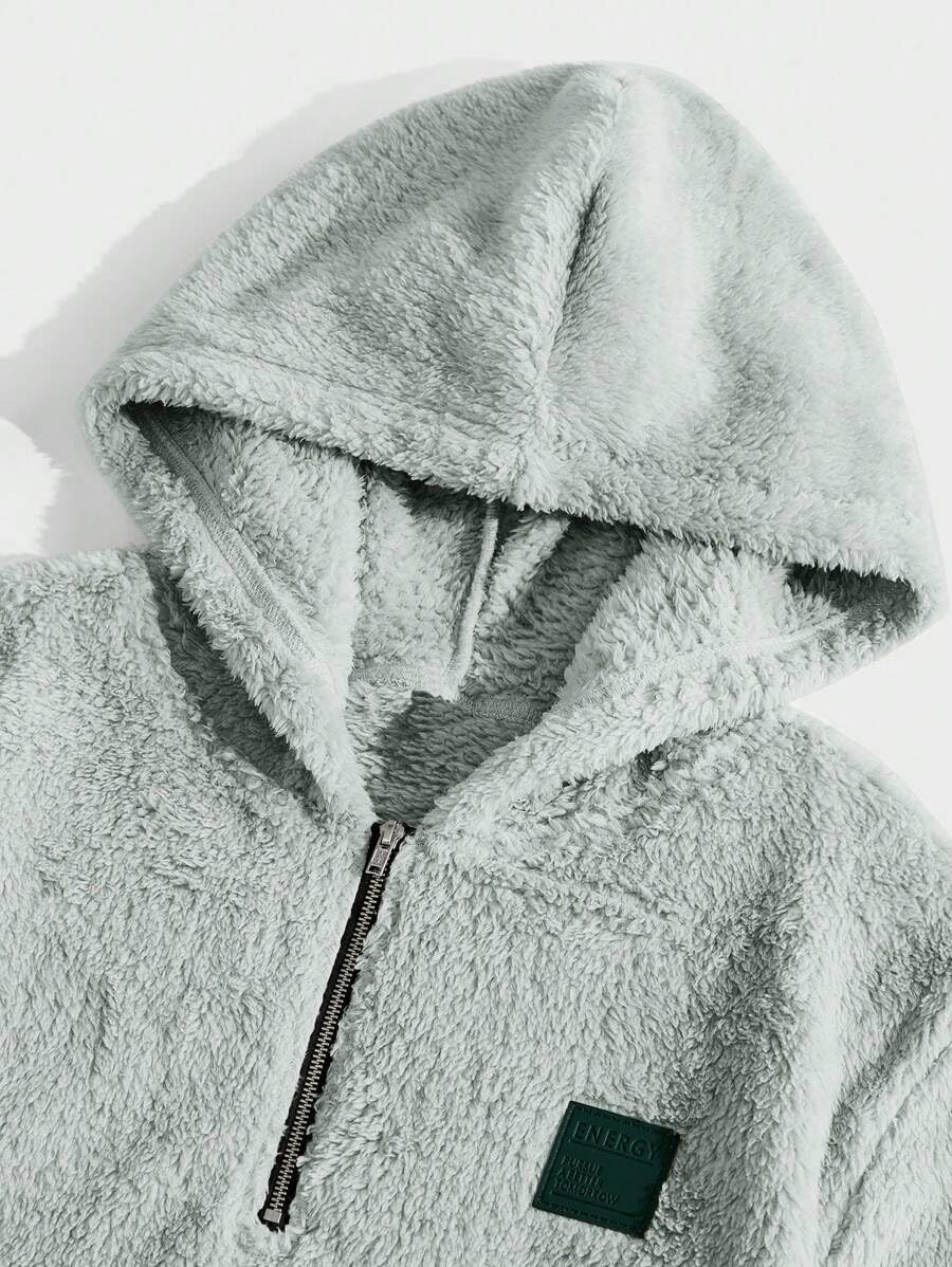 TAGAS Unisex Fleece Hoodie  Ultra Soft Sherpa Pullover with Half-Zip & Kangaroo Pocket Sweatshirt Hoodie