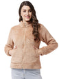 Modeve Women Solid Full Sleeve Jacket For Winter Jacket For Winter-Fawn
