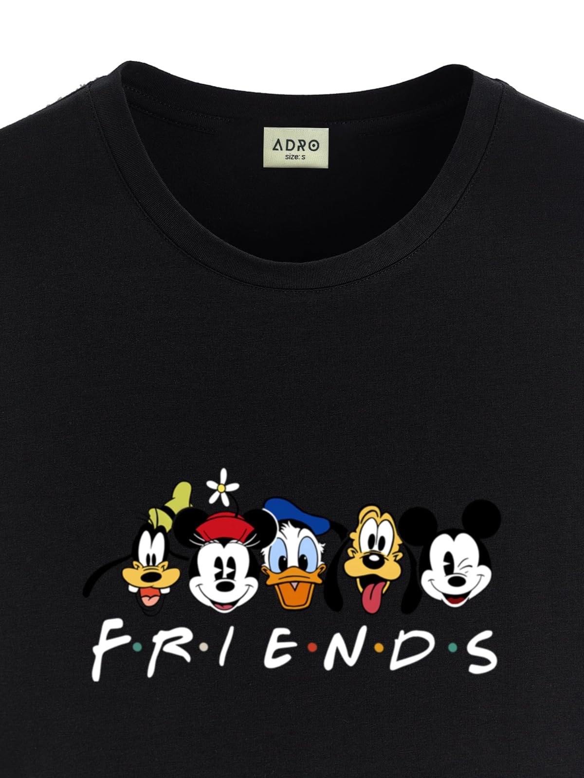 ADRO T Shirts for Boys & Girls | Friends Printed T-Shirt | Ages 3-14 | 100% Cotton Round Neck Tshirt for Boys |KRN-L2-FRIEND-BL-