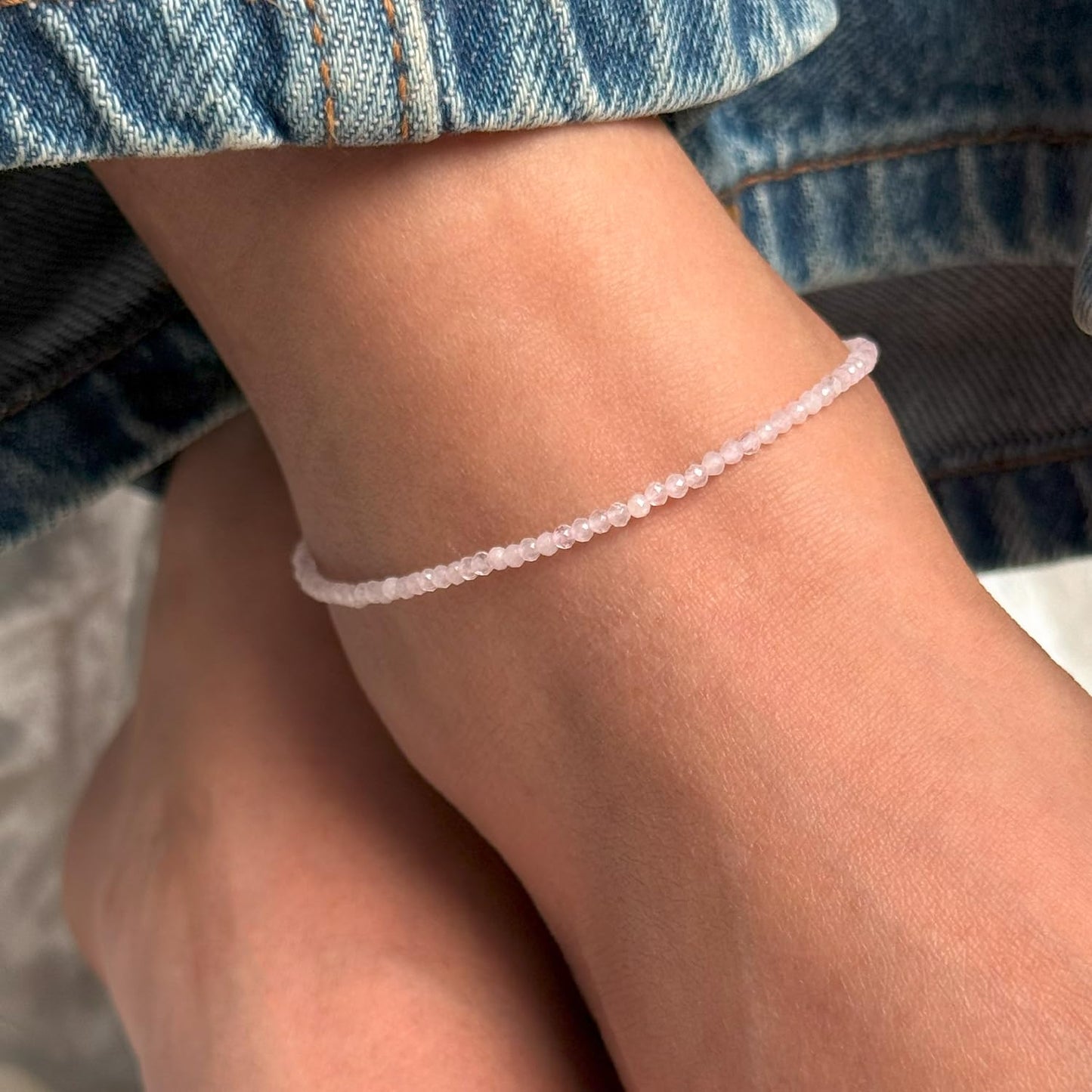 Astrotalk Rose Quartz Anklet | Stone of Love, Healing & Harmony | Rose Quartz Anklet for Women | Best Gift for Woman | Spiritual Jewellery for Women | Valentine Gift for Girlfriend