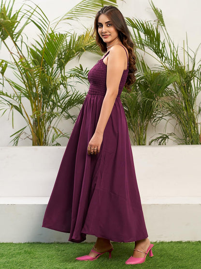 Selvia Western Dress For Women | Smoking Rayon Blend Western Dress For Women | Fit & Flare Dress For Women | One Piece Dress For