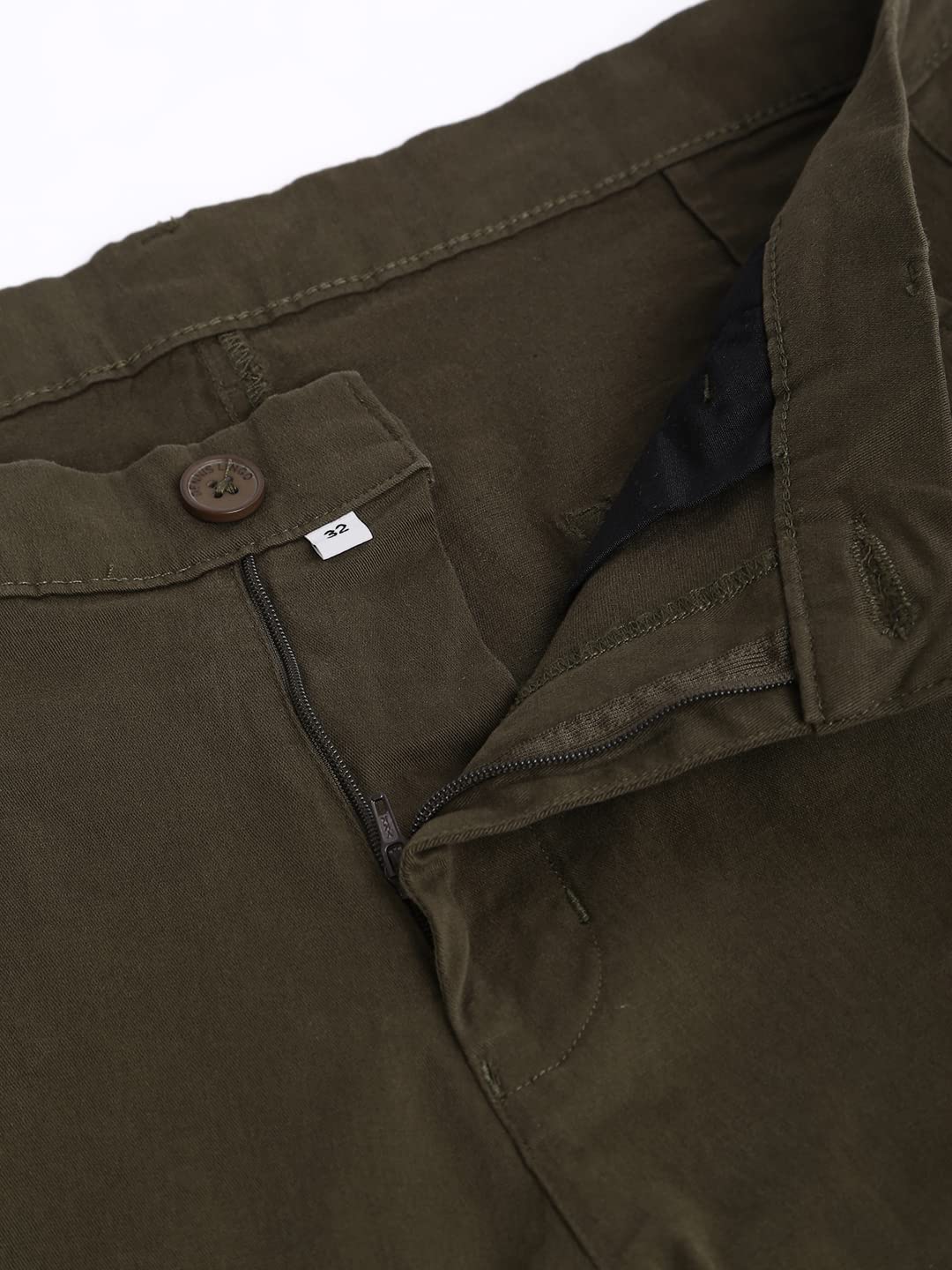 Dennis Lingo Mens Casual Solid Cotton Tapered Fit Mid Rise Ankle Length Multi-Pocket Stretchable Cargo Pant/Trousers (Dark Gree