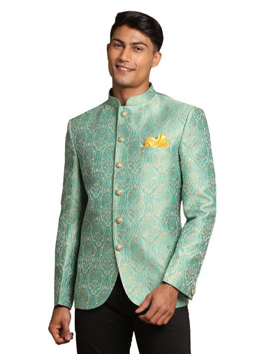VASTRAMAY VastramayBanarasi Brocade Jodhpuri Coat  Tightly Woven Fabric with Long-Lasting Sheen, The Prince Coat for Men